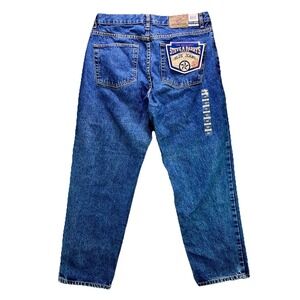 Vintage Steve & Barry's Jeans Mens 35x30 Blue Wide Leg Relaxed Fit Cotton NWT
